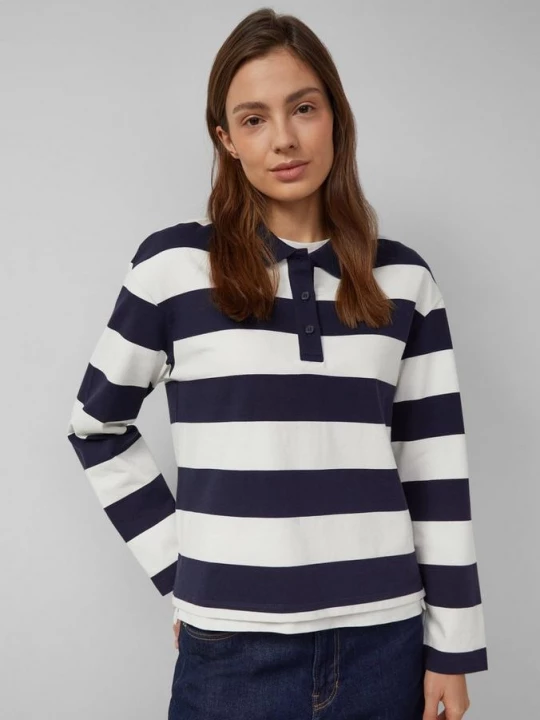 Foto van product Gestreept sweatshirt met polokraag s.Oliver