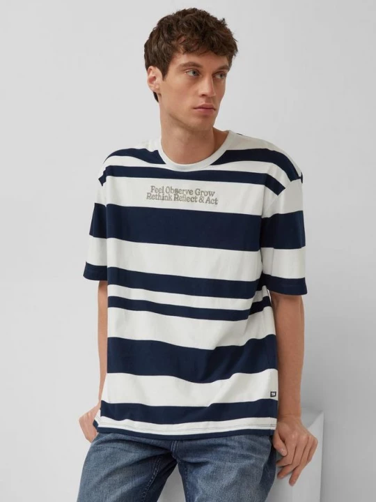 Foto van product Gestreept T-shirt met kunstwerk s.Oliver