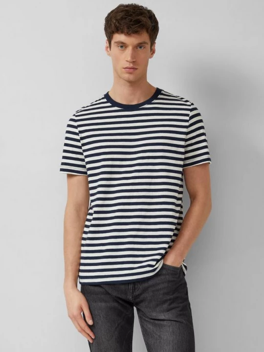 Foto van product Gestreept T-shirt met vlamgarenstructuur s.Oliver