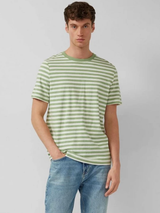 Foto van product Gestreept T-shirt met vlamgarenstructuur s.Oliver niebieski