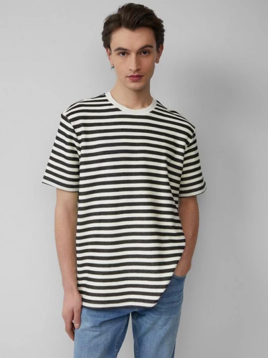Foto van product Gestreept T-shirt van sweatstof QS
