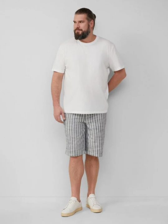 Foto van product Gestreepte bermuda Detroit in een relaxed fit s.Oliver blauw