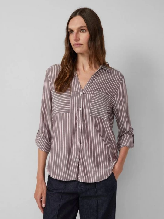 Foto van product Gestreepte blouse met opgestikte zakken in een normale pasvorm s.Oliver