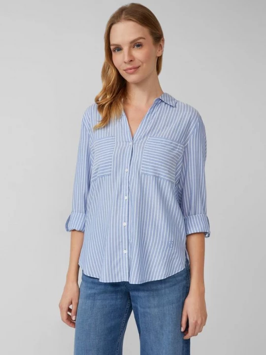 Foto van product Gestreepte blouse met opgestikte zakken s.Oliver blauw