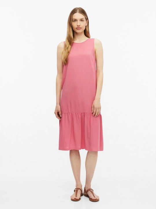 Foto van product Gestreepte jurk van viscose s.Oliver roze