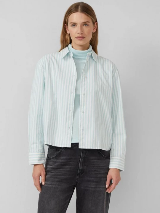 Foto van product Gestreepte katoenen blouse met smokdetail s.Oliver