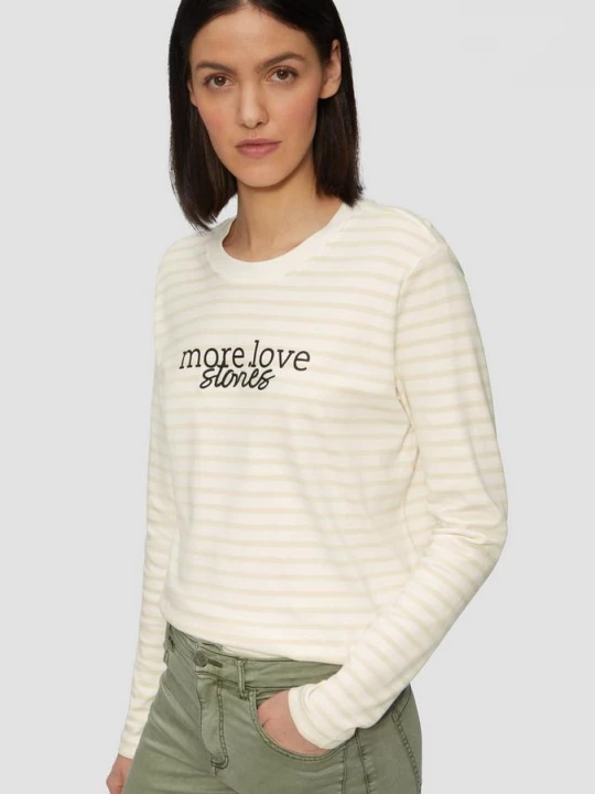 Foto van product Gestreepte longsleeve in een relaxed fit met artwork s.Oliver