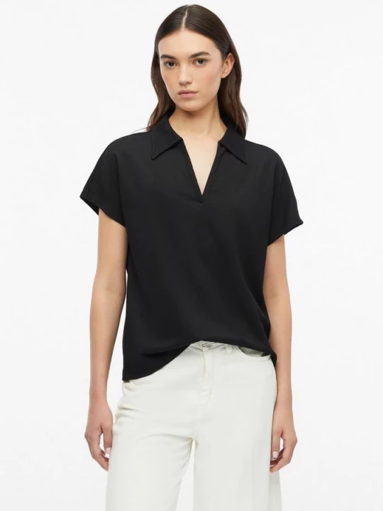 Foto van product Gestructureerd jersey-poloshirt s.Oliver zwart