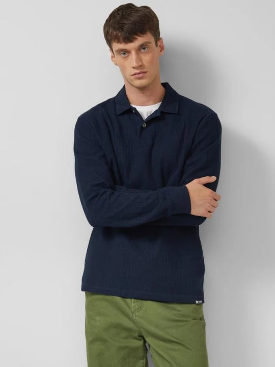 Foto van product Gestructureerd katoenen poloshirt met relaxte pasvorm s.Oliver blauw