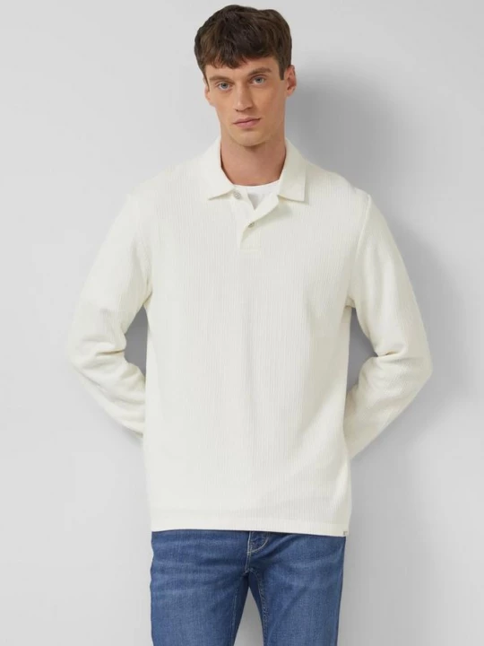 Foto van product Gestructureerd katoenen poloshirt met relaxte pasvorm s.Oliver crème