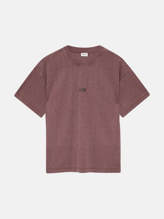 Foto van product Gestructureerd oversized T-shirt met printdetail s.Oliver rood