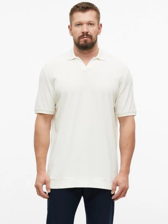 Foto van product Gestructureerd poloshirt met boorden s.Oliver wit