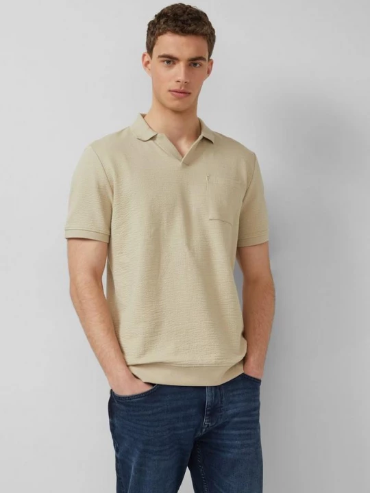 Foto van product Gestructureerd poloshirt met borstzak s.Oliver beżowy