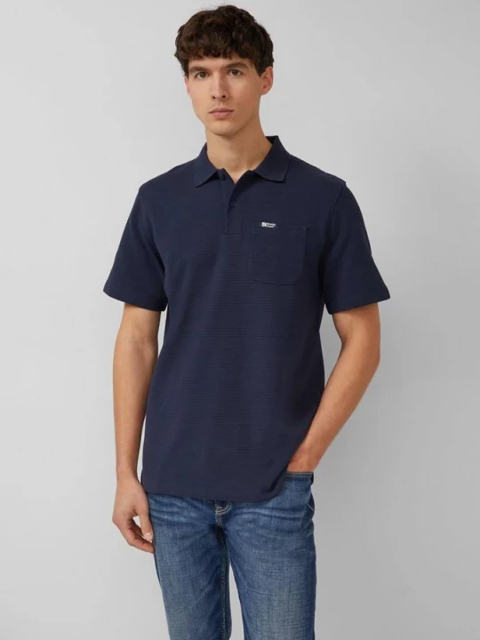 Foto van product Gestructureerd poloshirt met borstzak s.Oliver blauw