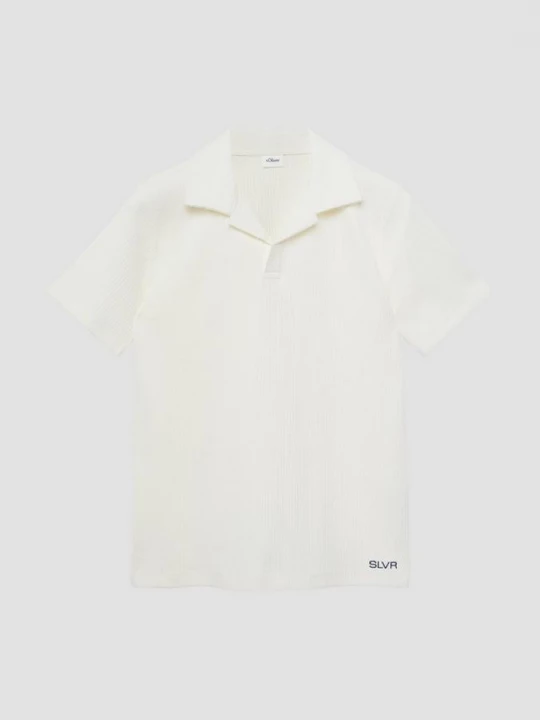 Foto van product Gestructureerd poloshirt s.Oliver crème