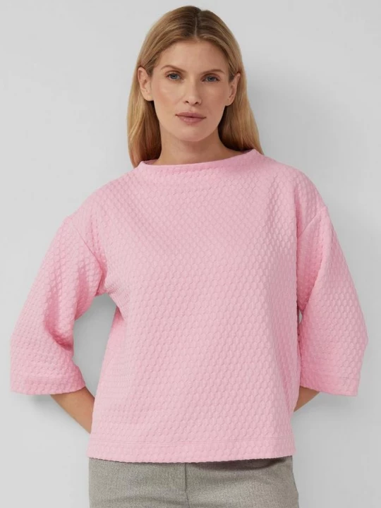 Foto van product Gestructureerd sweatshirt in een ontspannen pasvorm s.Oliver roze