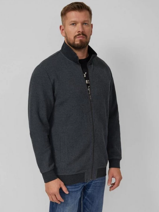 Foto van product Gestructureerd sweatshirt jack met opstaande kraag s.Oliver grijs