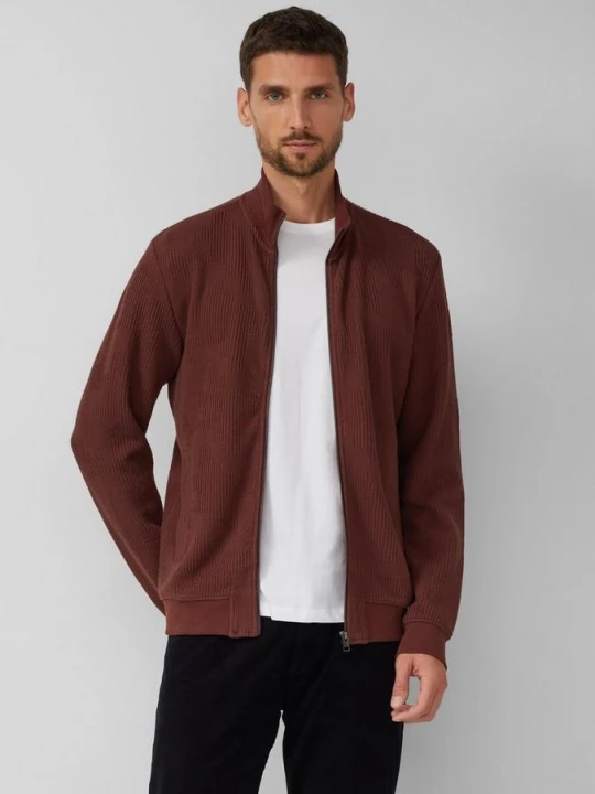 Foto van product Gestructureerd sweatshirt jack met opstaande kraag s.Oliver rood