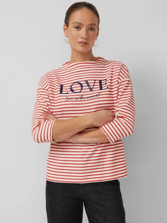 Foto van product Gestructureerd sweatshirt met 3 / 4 mouwen en artwork s.Oliver