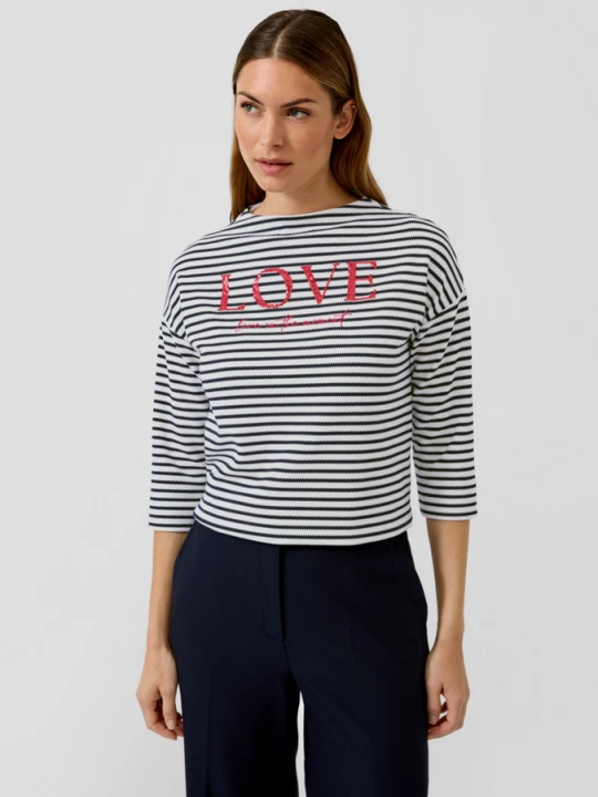 Foto van product Gestructureerd sweatshirt met 3 / 4 mouwen en artwork s.Oliver