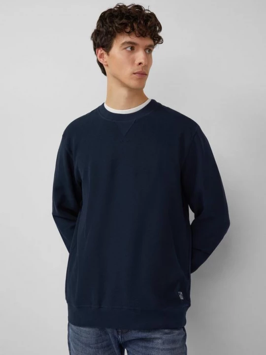 Foto van product Gestructureerd sweatshirt met geribde boorden s.Oliver blauw