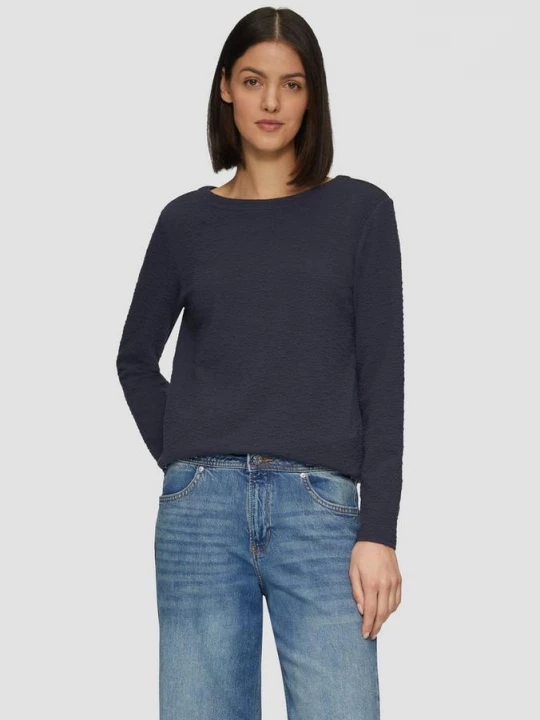 Foto van product Gestructureerd sweatshirt met ronde hals s.Oliver blauw