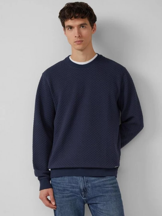 Foto van product Gestructureerd sweatshirt met ronde hals s.Oliver blauw