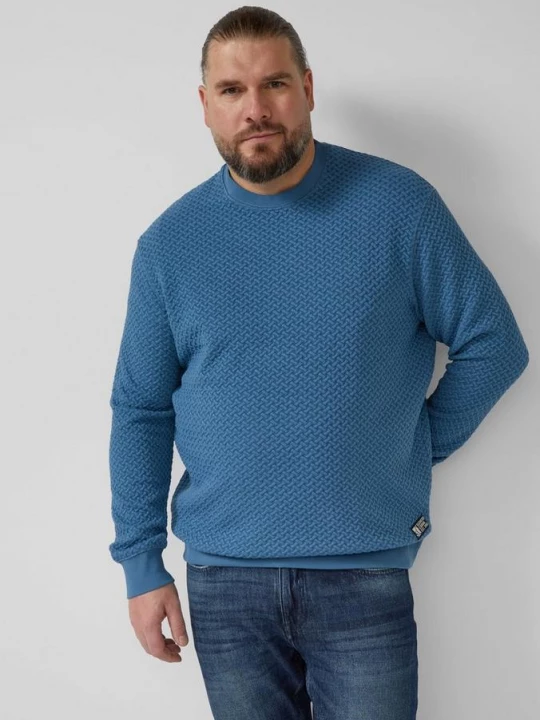 Foto van product Gestructureerd sweatshirt met ronde hals s.Oliver blauw