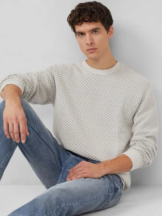 Foto van product Gestructureerd sweatshirt met ronde hals s.Oliver grijs