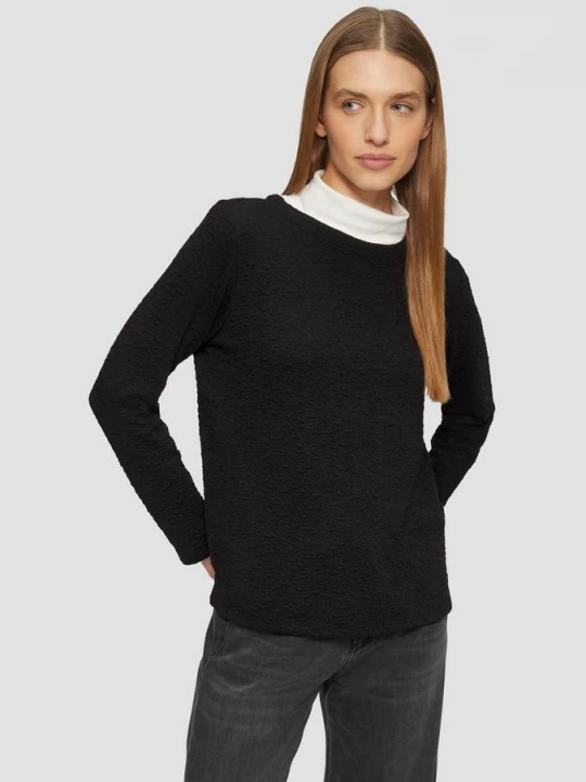 Foto van product Gestructureerd sweatshirt met ronde hals s.Oliver zwart