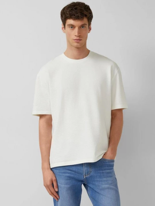Foto van product Gestructureerd T-shirt in een moderne pasvorm s.Oliver crème