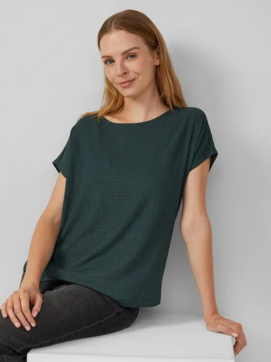 Foto van product Gestructureerd T-shirt in een ontspannen pasvorm s.Oliver groen