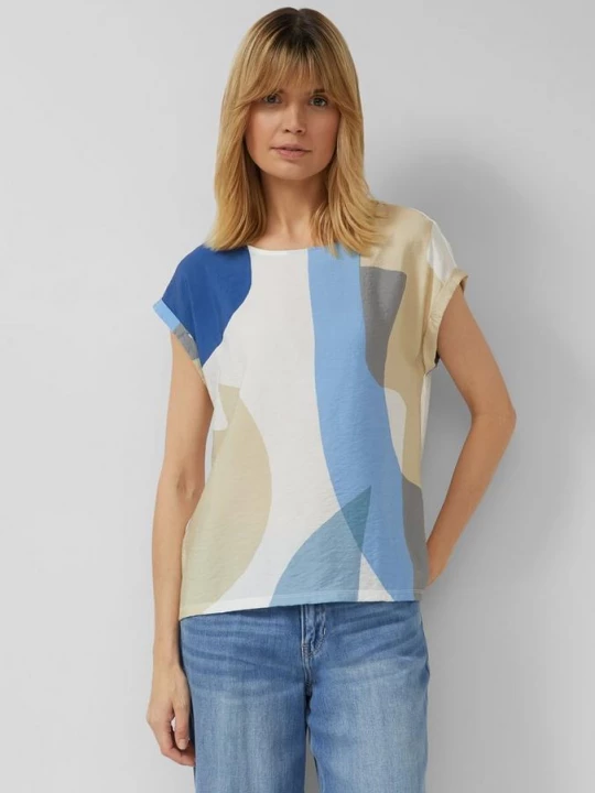 Foto van product Gestructureerd T-shirt in een stoffenmix s.Oliver