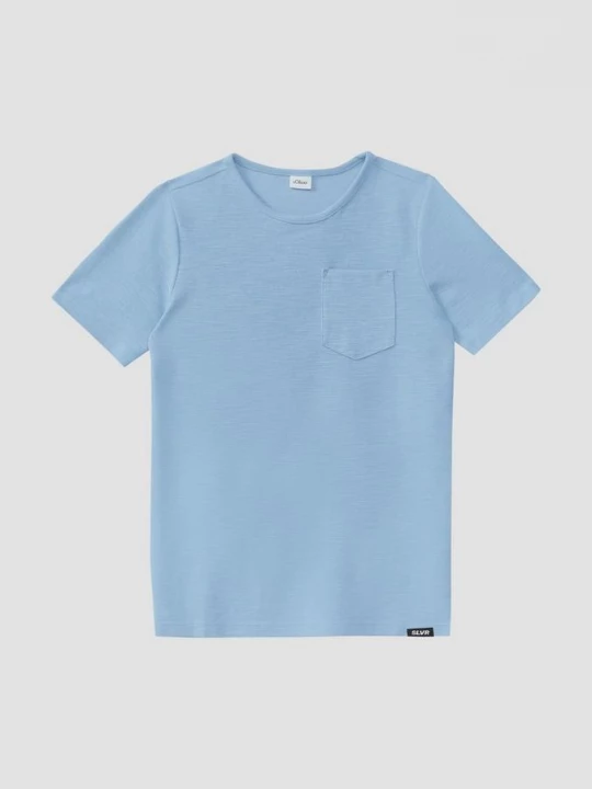 Foto van product Gestructureerd T-shirt met borstzak s.Oliver blauw