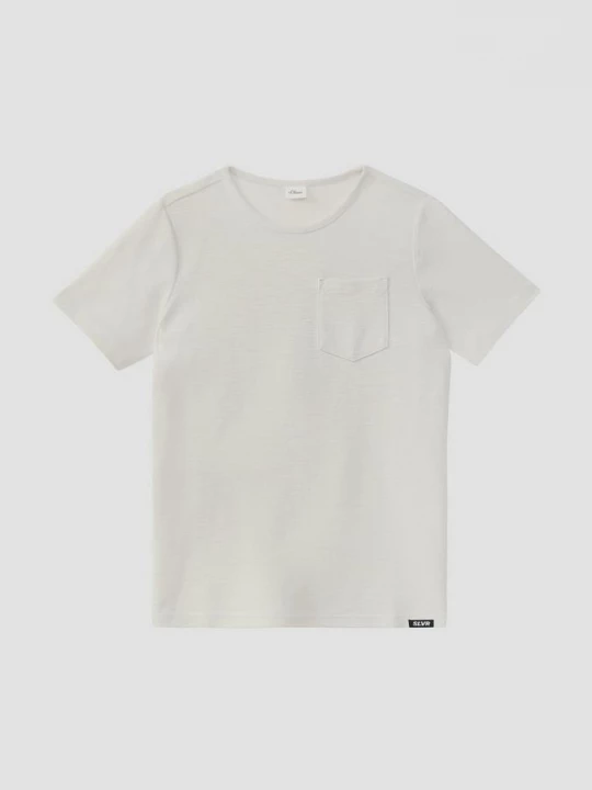 Foto van product Gestructureerd T-shirt met borstzak s.Oliver crème