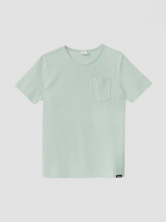 Foto van product Gestructureerd T-shirt met borstzak s.Oliver groen