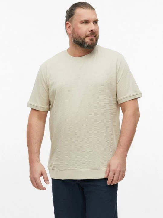 Foto van product Gestructureerd T-shirt met manchetten s.Oliver beżowy