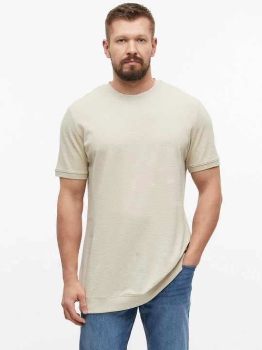 Foto van product Gestructureerd T-shirt met manchetten s.Oliver beżowy