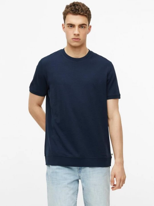 Foto van product Gestructureerd T-shirt met manchetten s.Oliver blauw