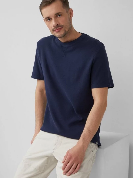 Foto van product Gestructureerd T-shirt met ronde hals s.Oliver blauw