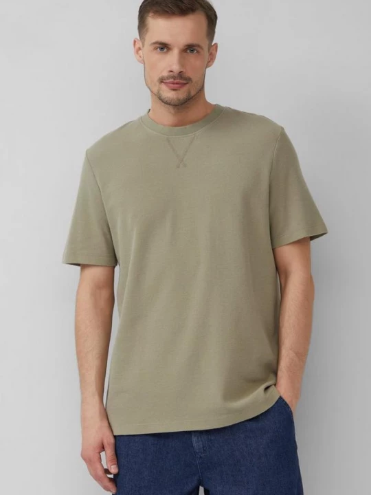 Foto van product Gestructureerd T-shirt met ronde hals s.Oliver olijfgroen