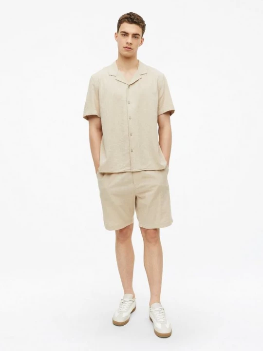 Foto van product Gestructureerde bermuda Detroit / Relaxed Fit / Mid Rise s.Oliver beżowy