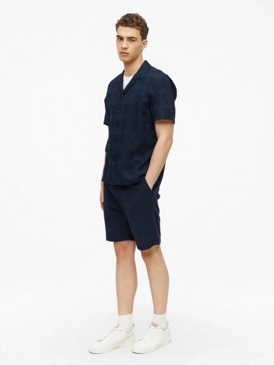 Foto van product Gestructureerde bermuda Detroit / Relaxed Fit / Mid Rise s.Oliver blauw