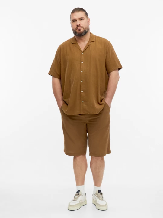 Foto van product Gestructureerde bermuda Detroit / Relaxed Fit / Mid Rise s.Oliver bruin