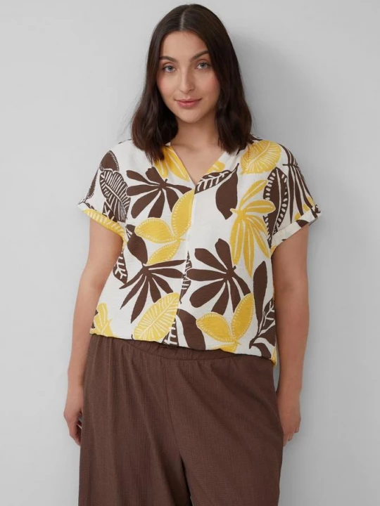 Foto van product Gestructureerde blouse met gerimpelde details s.Oliver crème
