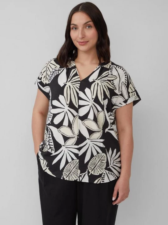 Foto van product Gestructureerde blouse met gerimpelde details s.Oliver zwart