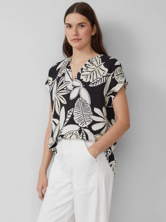 Foto van product Gestructureerde blouse met gerimpelde details s.Oliver zwart