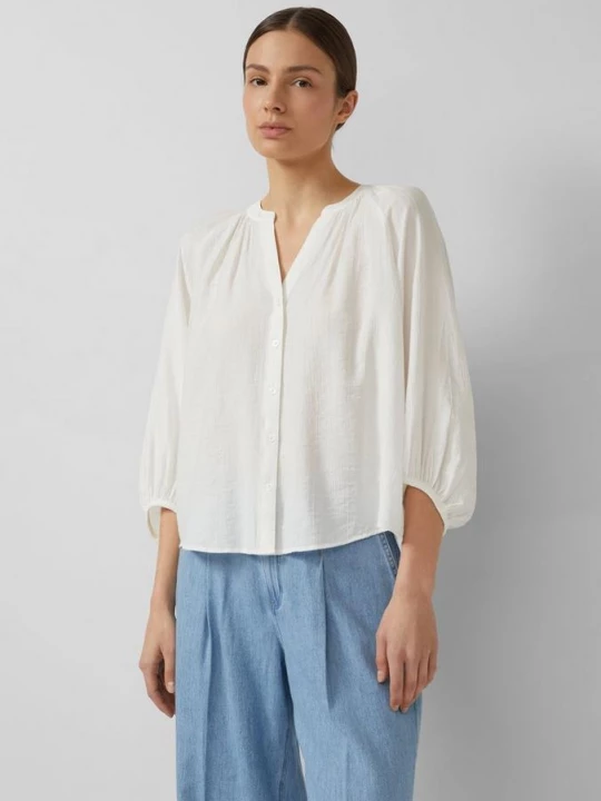 Foto van product Gestructureerde blouse met wijde mouwen s.Oliver crème