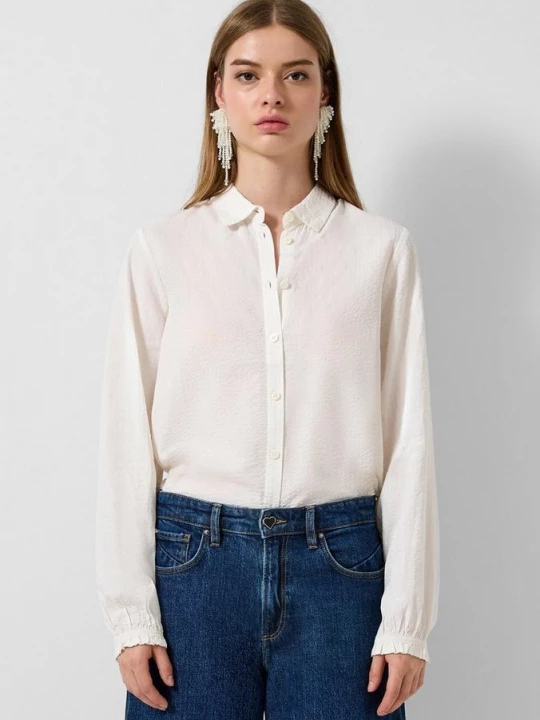 Foto van product Gestructureerde blouse QS crème