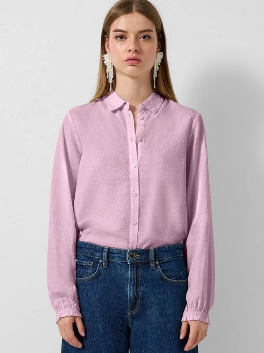 Foto van product Gestructureerde blouse QS roze